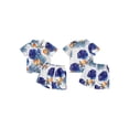 thumbnail image 3 of Aojekbee Toddler Boy Summer Shorts Set Tropical Print Lapel Neck Single Breasted Shorts Sleeve Tops Solid Color Shorts Outfit, 3 of 10