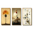 thumbnail image 2 of Designart "Retro Illustration Infinite Possibilities" Modern Geometric Framed Wall Art Set Of 3 - Yellow Abstract Frame Gallery Set For Office Decor, 2 of 6
