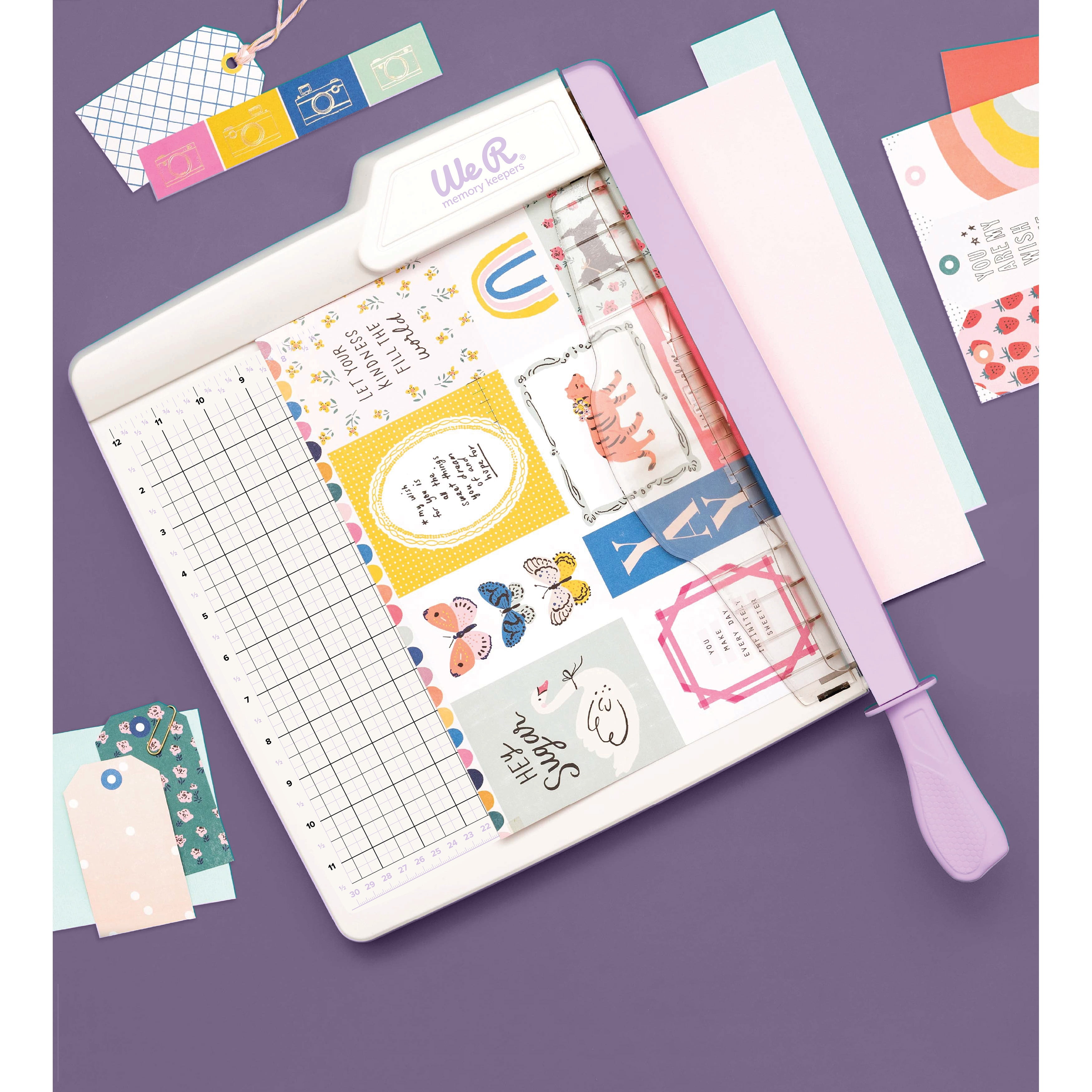 We R Memory Keepers Large Guillotine Cutter-Lilac
