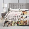 thumbnail image 3 of Personalised Anniversary Blanket with Name Gift Blanket for Valentine's Day, Birthday, Wedding Photo Blanket for Couples (1 Photo/Date), 3 of 6