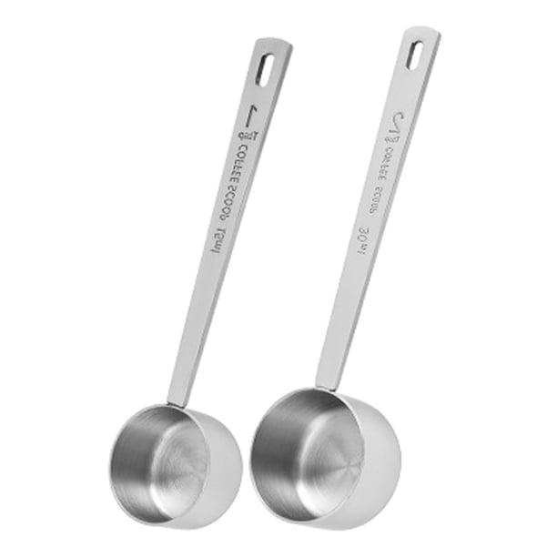 Juego de cucharas de café - 1 cucharada (15 ml) y 2 cucharadas (30 ml) Cuchara dosificadora - Cuchara y cuchara medidora de café de acero inoxidable - Paquete de 2 Vhermosa CPB-CJZ1671-1