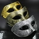 thumbnail image 2 of Máscara de media cara Retro Para Halloween para hombres y mujeres, máscara de media cara, vestido de carnaval, accesorios de fiesta de disfraces de bola, plata antigua, oro, 2 of 4