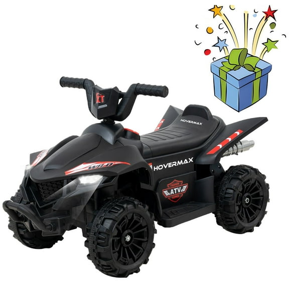 HOVERMAX 12V Kids Ride on ATV, 4 Wheeler Quad Toy Vehicle for Kids Aged 3 