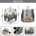 thumbnail image 2 of Yayeee Ashtray with Lid for Cigarette Smokeless Stainless Steel Home Ash Holder, Gray Hexagons, 2 of 7