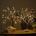 thumbnail image 2 of Amerteer DIY Led Desk Tree Lamp, Desk Table Decor 108 Pearl LED Lights for Home,Bedroom, Indoor,Wedding Party,Decoration Touch Switch Battery Powered or USB Adapter, 2 of 9