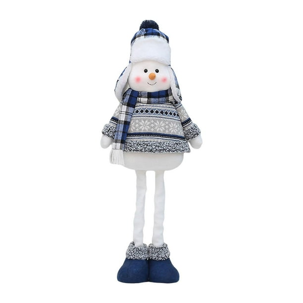 Muñeco de nieve navideño de pie con patas retráctiles, decoración navideña 1 pelota de 75 cm