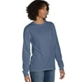 thumbnail image 4 of Hanes Pocket T-Shirt Long Sleeve Unisex Garment Dyed Tee Crewneck Cotton, 4 of 4