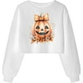 thumbnail image 1 of Ailaofu Women's Sweatshirt Fall Halloween Lantern Long Sleeve Pullover Spooky Season Sweatshirt, 1 of 2