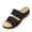 Black, variant on Womens Low Wedge Sandals Shoes Comfortable Platform Slides Summer Beach Dressy Slipper Outdoor White 6