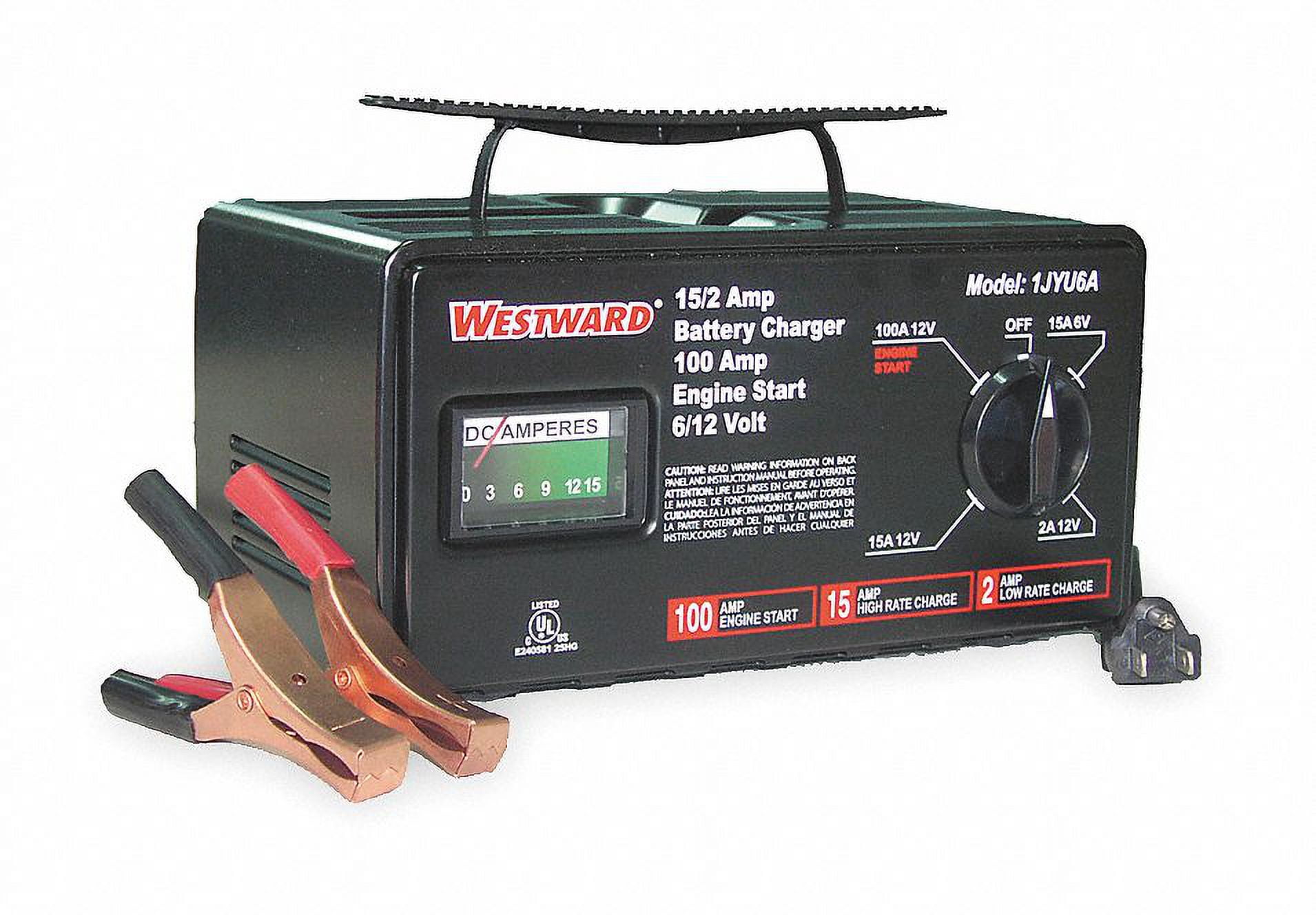 Westward 1JYU6 100 amp 6/12V Fully Automatic Battery Charger