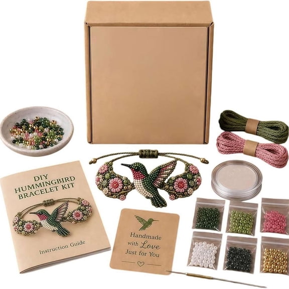 DIY Beaded Bracelet Making Kit, Cute 3D Animal Bead Craft Set for Beginners, Creative Jewelry Making Supplies for Adults & Craft Lovers
