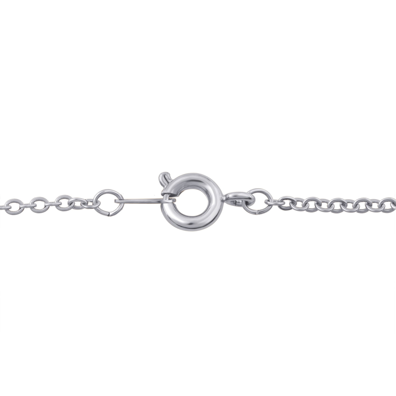 Diamond Accent Silver Tone Single Bar Necklace. 18"
