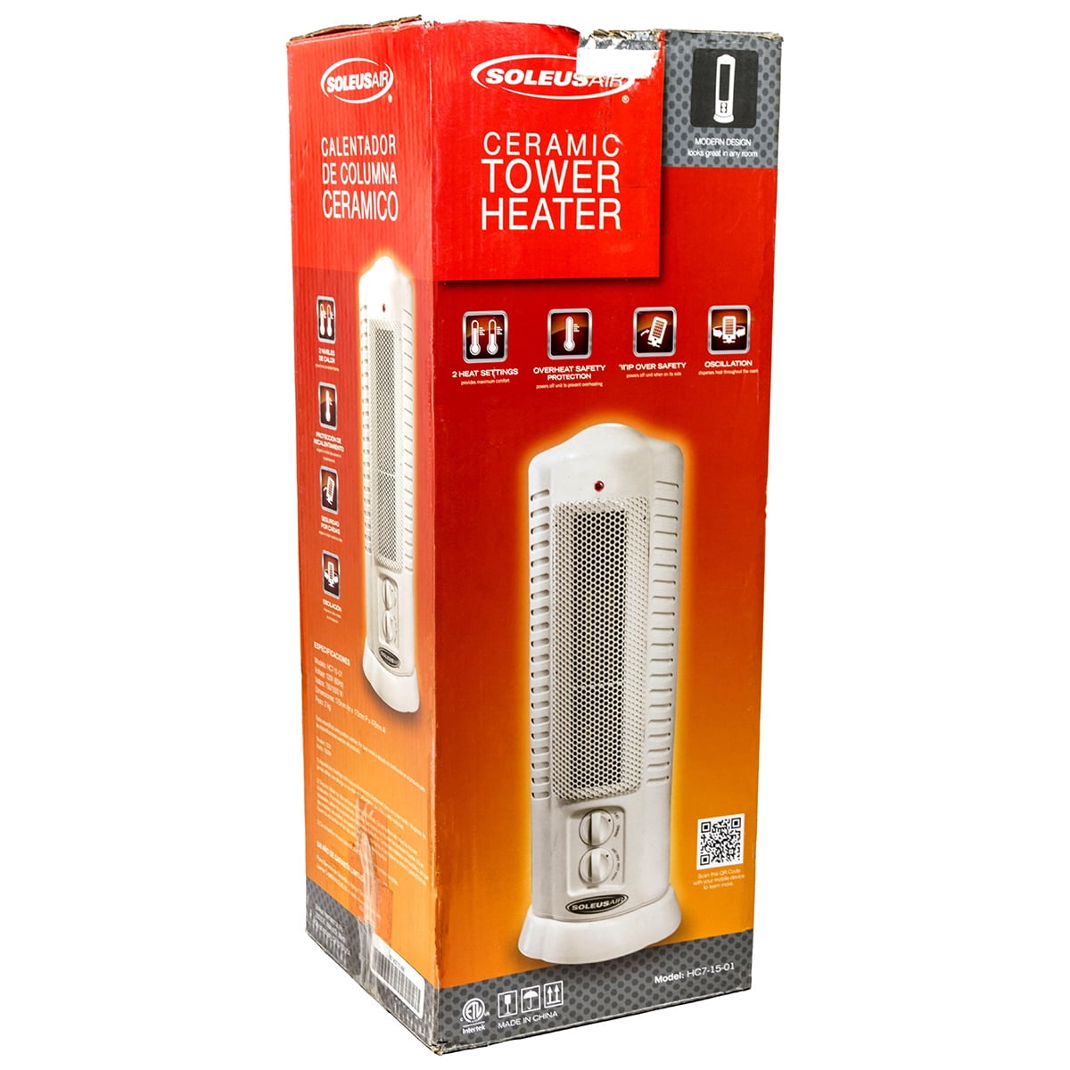 Soleus Air HC7-15-01 - Heater - tower - 1500 W - Walmart.com
