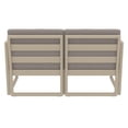 thumbnail image 5 of Mykonos Patio Loveseat Taupe with Acrylic Fabric Taupe Cushions, 5 of 7
