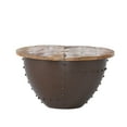 thumbnail image 6 of Modern Industrial Wooden & Iron Coffee Table - Round Mango Wood Top, Hidden Storage, 27" Natural Finish, Welded Metal Base for Living Room Decor, 6 of 13