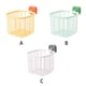 thumbnail image 5 of Injueey Portarrollos de papel montado en la pared del baño cesta de almacenamiento de drenaje colgante sin perforaciones taza de cepillo de Juegos de accesorios de baño Blanco Gris, 5 of 6