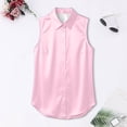 thumbnail image 5 of WERYOUNG Women's Blouses Sleeveless Summer Button Down Collared Shirts For Business Casual Wear Lightweight Breathable Blouse Trendy Top XL, 5 of 5