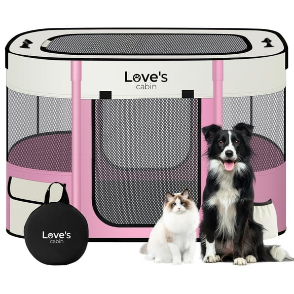 Parque para Mascotas "Love's Cabin" Tienda y Jaula para Cachorros Interior/Exterior