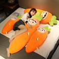 thumbnail image 2 of Almohada de Felpa de Zanahoria, Almohada de algodón Creativa de 32 cm, Almohada Suave para niños, Juguete de Peluche, muñeca Encantadora, Juguete de Peluche, niñas Adolescentes, niños, Naranja, 2 of 5