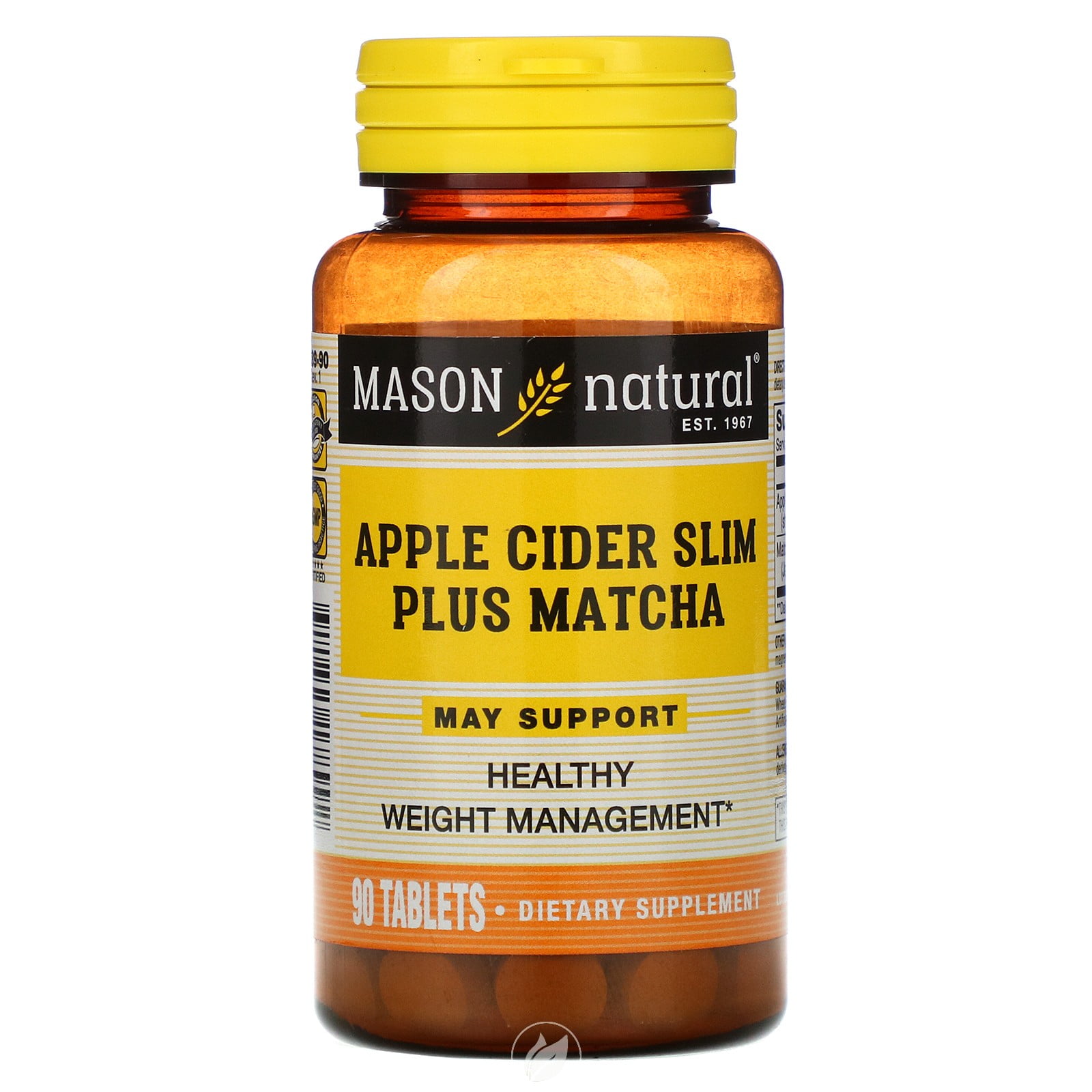 Apple Cider Slim Plus Matcha 90 Tablet by Mason Vitamins, Pack of 2