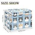 thumbnail image 5 of Yayeee Collapsible Cube Storage Bin with Lid Fabric Closet Decorative Basket with Handles, Cartoon Cute Cat, 5 of 7