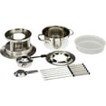 thumbnail image 2 of Swissmar Arosa 1 Quart Stainless Steel Fondue Pot Set with Temperature Control, 6 Forks, 1 Burner, 1 Stand, 2 of 4