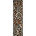 thumbnail image 6 of SAFAVIEH Veranda Petra Geometric Indoor/Outdoor Area Rug, 5'3" x 5'3" Square, Chocolate/Terracotta, 6 of 10