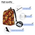 thumbnail image 3 of Fotbe Red Plaid Sunflower Mochila de Lona con Estampado, Mochila Duradera, Mochila Versátil de Alta Calidad, Mochila Compacta Vintage-Small, 3 of 5