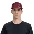 thumbnail image 4 of ZICANCN Letter Z Usa Flag Stickers Baseball Caps CCaps Hapeaux de Camionneur pour Hommes et Femmes, Réglables à Plat Respirant Rouge Foncé, 4 of 6