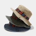 thumbnail image 3 of Women Hat Geometric Adjustable String Unisex Fisherman Hat for Men, 3 of 10