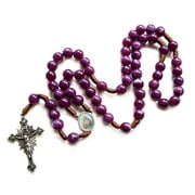 Vintage Rosary Catholic Prayer Beads Necklace Christ Jesus for Cross Pendant Necklace Beaded Religious Jewelry Gift