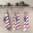 thumbnail image 2 of Vintage American USA Flag Tea Towels Set of 1 Retro Stripes Stars Kitchen Dish Cloth with Hanging Loop, 18"x28"Lint-Free Absorbent Towel for Kitchen Drying Wiping and Cleaning, 2 of 7
