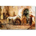 thumbnail image 1 of Ceramic Tile Mural-Frederick Bridgman Women Painting 86. 36" w x 30" h using (30) 6 x 6 ceramic tiles, 1 of 3