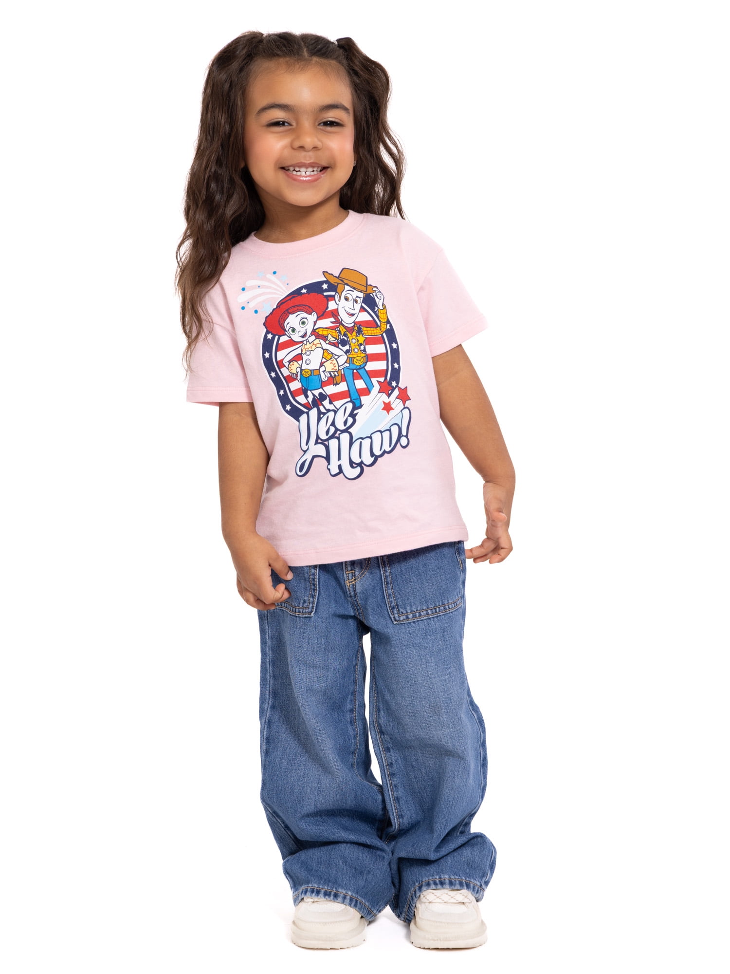 Toy Story Toddler Graphic Patriotic Americana Americana Crewneck Tee with Short Sleeves, Sizes 12M-5T