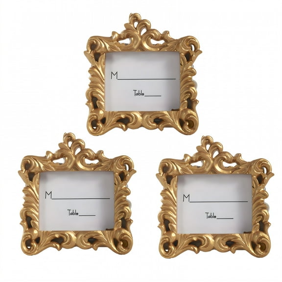 DESIGNICE 3Pcs Vintage Picture Frames,Varied Match Wall Frames,Combo Decor Gold Picture Frames,3.94"X3.94",Gold