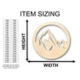 thumbnail image 2 of Unfinished Wood Mountain Peak Shape - Craft - up to 46" DIY 12" / 1/4", 2 of 3