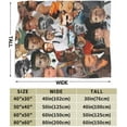 thumbnail image 3 of Brad Actors Pitt Blanket Throw Blanket Soft Microfiber Blankets for Living Room Couch Sofa Bedroom 50""x40"", Black, 3 of 5