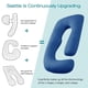 thumbnail image 4 of Almohada para Embarazo SASTTIE en Forma de U Refrigerante Azul Marino 145x70 cm, 4 of 7