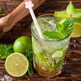 thumbnail image 4 of 2Pcs Glass Stirring Sticks Cocktail Drink Mixer Bar Round Stir Stick Shiny Glass Stick Sakura Shaped Design Stirrer, 4 of 7