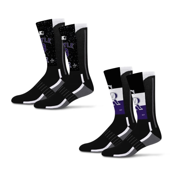 Unisex Starter Brenton Doyle Colorado Rockies Jersey Arch Neo Two-Piece Sock Set