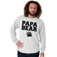 thumbnail image 2 of Papa Bear Dad Father's Day Pawprint Men's Long Sleeve Tee T Shirt Brisco Brands M, 2 of 2
