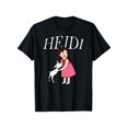 thumbnail image 2 of Men's Heidi & Goat Cartoon Graphic T-Shirt - 100% Cotton ReBlack with White Print, Sizes S-XXXL, Vintage T Shirts, Everyday Outfit, Retro Style, Durable Shirt, Printed Shirt, Adult Clothing, 2 of 6