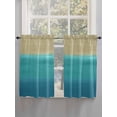 thumbnail image 5 of Teal Blue Ombre Bathroom Window Curtain, Modern Abstract Gradient Art Light Filtering Coffee Kitchen Curtains, Bedroom Living Room Curtains 2 Panel 84"x45", 5 of 6