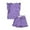 Purple, variant on Krdevn Summer Toddler Girls Ruffles Fly Sleeve T Shirt Ribbed Tops Shorts Outfits,Kids Outfit,18-24 Months
