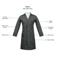 thumbnail image 4 of Panda Uniform by HeedFit Unisex 40" Medical Lab Coat – XXS Charcoal, 4 of 4