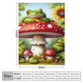 thumbnail image 4 of JRXY Frog on Mushroom Calendula Orange Pacific Beauty Flannel Fleece Blanket White, 4 of 6