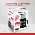 thumbnail image 2 of Holstein Housewares 5-Cup Automatic Steel Coffee Maker - 25oz Capacity, Pause N Serve, One-Touch Operation, Non-Stick Warming Plate, Water Level Indicator - Reusable Filter - Compact Design - Black, 2 of 8