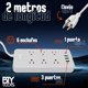 thumbnail image 3 of Multicontacto De 10 Tomas BTY Multi-15 Con Usb Largo Del Cable De 2m 10a 127v, 3 of 6