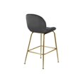 thumbnail image 2 of Island Oasis Modern, Contemporary Velvet Upholstered Counter Height Stool with Durable Metal Frame, Set of 2, Round Back, 21" W x 18" D x 38" H, 2 of 5