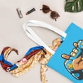 thumbnail image 5 of DouZhe Reusable Grocery Bags, Cartoon Rock Game Controller Lightweight Polyester Canvas Cloth Tote Bag for Travle Gym Shopping School, 15" x 16", 5 of 7